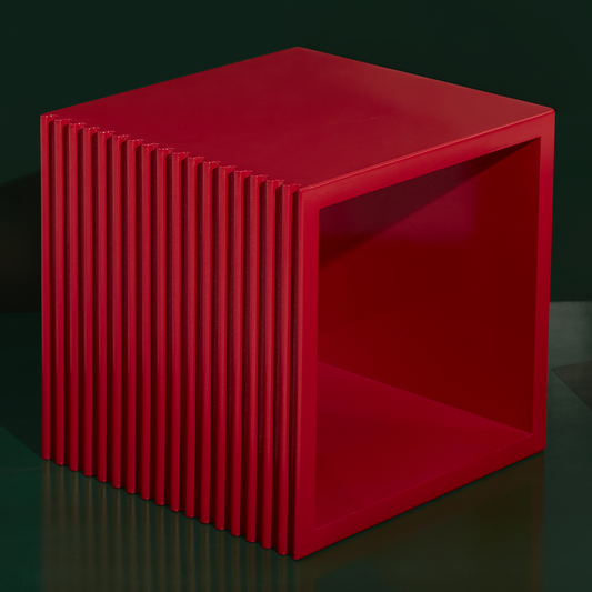 Cubo Rojo Lineas Profundas